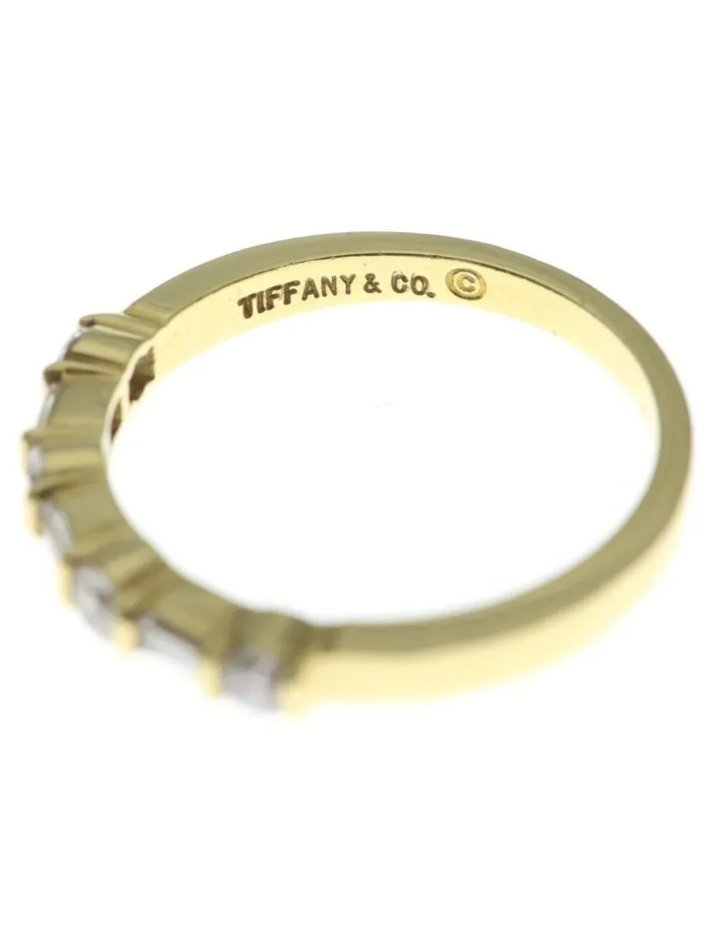 Tiffany & Co Forever Band Embrace Diamond Ring Yellow Gold